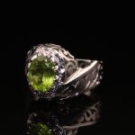 انگشتر مردانه نقره زبرجد کد 11818