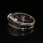 انگشتر مردانه نقره فیروزه نیشابوری کد 11836