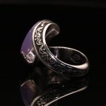 انگشتر مردانه نقره عقیق یمنی کبود کد 11540