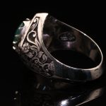 انگشتر مردانه نقره زمرد زامبیا A+ کد 11618